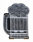 Меловой штендер «Кружка » 1000х750 мм с росписью