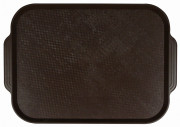 Поднос столовый из полистирола 450х355 мм темно-коричневый [1730]
