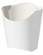 Упаковка для картофеля фри 1500 шт 72х36х92 мм белая