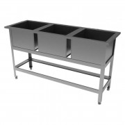 Ванна моечная 3-секц.емкость нерж. каркас оцинк. ВСМ-3/480-ЮТ-Э  1710х580х870 гл. 400