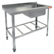 НСО1М-10/7БРП ЭН стол-моечная ванна, 1 секц. (500х500х300) справа (нерж.угол.), HICOLD RUS