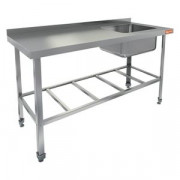 НСО1М-15/7БРП ЭН стол-моечная ванна, 1 секц. (500х500х300) справа (нерж.угол.), HICOLD RUS