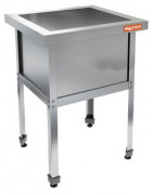 Н1ВМ-6/6 Ц стол-моечная ванна сварная, 1 секц. (480х480х350), (оцин.угол), HICOLD RUS