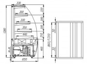 Витрина кондитерская Полюс K70 VM 0,9-1 0011-9005 (ВХСв-0,9д Carboma ТЕХНО)