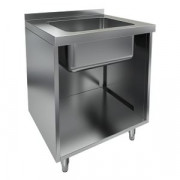 НБМСЗОМ-6/7Б модуль барный с бортом- стол закрыт.с трех сторон с мойкой (400х400х250), 600х700х850мм