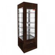 VRC 350 Sh Brown витрина охл. кондитерская., на низ. ножках, коричневая, рамка в тон, HICOLD RUS