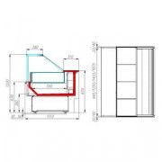 Витрина морозильная Полюс GC110 SL 0,94-1 (ВХСн-0,94 Carboma GC110) (1006 ДУБ)