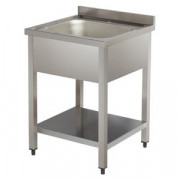 Ванна моечная с бортом нерж.VA-DSA145 600х700х850 мм