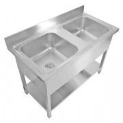 Ванна моечная с бортом нерж.VA-DSA245 1200х700х850 мм