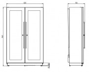 Шкаф винный вент. Enofrigo MIAMI B&R VT RF T ЧЕРНЫЙ