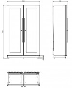 ШКАФ ВИННЫЙ СТАТ. MIAMI B/R RF T СЕРЫЙ