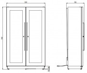 ШКАФ ВИННЫЙ ВЕНТ. ENOFRIGO MIAMI B/R VT RF 12 + 12 DR СЕРЫЙ