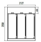 ШКАФ ВИННЫЙ ENOFRIGO WINE LIBRARY 20 3V DX-SX 3P H2600 VT ЧЕРНЫЙ+ПОЛКИ R+ПОЛКИ C+ПОЛКИ A
