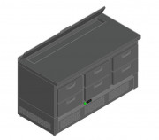 Стол охлаждаемый высокотемпературный тип HT модель SLE2-222GN (1/6) для салатов (с крышкой)