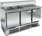 Стол для салатов Hicold SLE3-111GN НИЗКОЕ СТЕКЛО