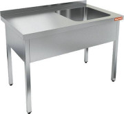 Ванна моечная, мойка (500х400х250) справа НСО1М-14/6БП (1400х600х870h)