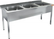 Ванна моечная, 3 мойки (500х500х300) НСО3М-17/7Б (1700х700х870h)