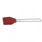 Лопаточка кондитерская силиконовая 20см, ручка нерж. сталь, SCB-SW-200-MP-MC