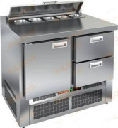 Стол охлаждаемый высокотемпературный тип HT модель SLE2-12GN (1/6H) для салатов (с крышкой)