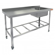 Моечная ванна б/фарт., карк.-уг. из нерж.430, 1 мойка (500х500х300) справа НСО1М-15/7БРП ЭН