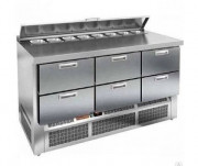 Стол охлаждаемый высокотемпературный тип HT модель SLE1-222GN (1/3) О для салатов