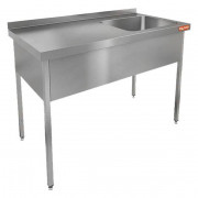 Ванна моечная, мойка (500х500х300) справа НСО1М-17/7БП (1700х700х870h)