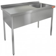 Ванна моечная, мойка (500х500х300) справа НСО1М-18/7БП (1800х700х870h)