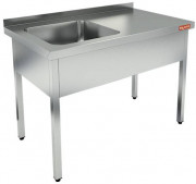 Ванна моечная, мойка (500х500х300) слева НСО1М-12/7БЛ (1200х700х870h)