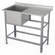 Ванна со столом ВСМС-Б-1Л.600-1350.750-1-02 (ВМС-1/600 с бортом)