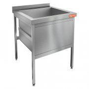 Котломойка, 1 мойка (670х620х438) c/площ. под смеситель Н1МКС-8/8 (800х800х870h)