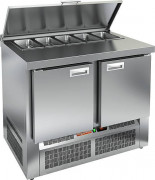 Стол охлаждаемый высокотемпературный тип HT модель SLE1-11SN (1/3) для салатов (с крышкой)