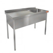 Ванна моечная, мойка (500х400х250) справа НСО1М-10/6БП (1000х600х870h)