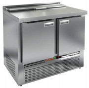 Стол охлаждаемый высокотемпературный тип HT модель SLE2-11SN (1/6) для салатов (с крышкой)