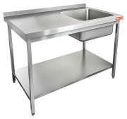 Моечная ванна б/фарт., карк.-оц.уг., 1 мойка (500х500х300) справа НСО1М-10/7БПП ЭЦ (1000х700х870)