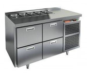 Стол охлаждаемый высокотемпературный тип HT модель SL1-22GN (1/3) для салатов (без крышки)