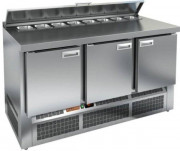 Стол охлаждаемый высокотемпературный тип HT модель SLE1-111GN (1/3) для салатов с замками