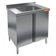 НСЗ1М-7/6Б стол с ванной  моеч. 1 секц. (500х400х250), закрыт., с распашн. дверцами, HICOLD RUS