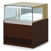 Витрина-расчетный стол Селенга Q РС 80 Фронт RAL 8017 (структура RAL 1036)