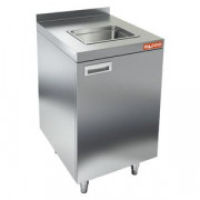 НБМСЗМ-4/7Б модуль барный- стол закрыт. с бортом, с мойкой (325х265х150), 400х700х850мм, HICOLD RUS