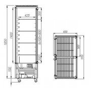 Витрина кондитерская Полюс D4 VM 800-1 (R800C) (цвет по схеме, 2 дв,решетки)