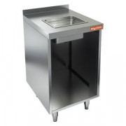 НБМСЗОМ-4/6Б модуль барный с бортом- стол закрыт.с трех сторон с мойкой (325х265х150), 400х600х850мм