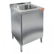 НСЗ1М-6/7БП стол с ванной  моеч. 1 секц. (400х500х250), закрыт., с правой распаш. дверцей, HICOLD