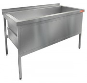 Н1МКС-10/7 стол-моечная ванна - котломойка с площадкой под смеситель, 1секц. (870х520х438мм)