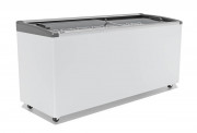 ЛАРЬ МОРОЗИЛЬНЫЙ GELLAR FG 600 E ГНУТОЕ СТЕКЛО, АЛЮМИНИЙ, СЕРЫЙ (ПРОПАН)
