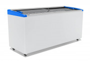 ЛАРЬ МОРОЗИЛЬНЫЙ GELLAR FG 600 E ГНУТОЕ СТЕКЛО, АЛЮМИНИЙ, СИНИЙ (ПРОПАН)