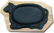 Сковорода на деревянной подставке Коровка 270х180 мм [DSU-S-SN (COW)]