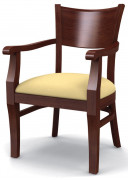 Стул «Бристоль» с мягким сиденьем и подлокотниками (деревянный каркас)